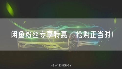 闲鱼粉丝专享特惠,抢购正当时!